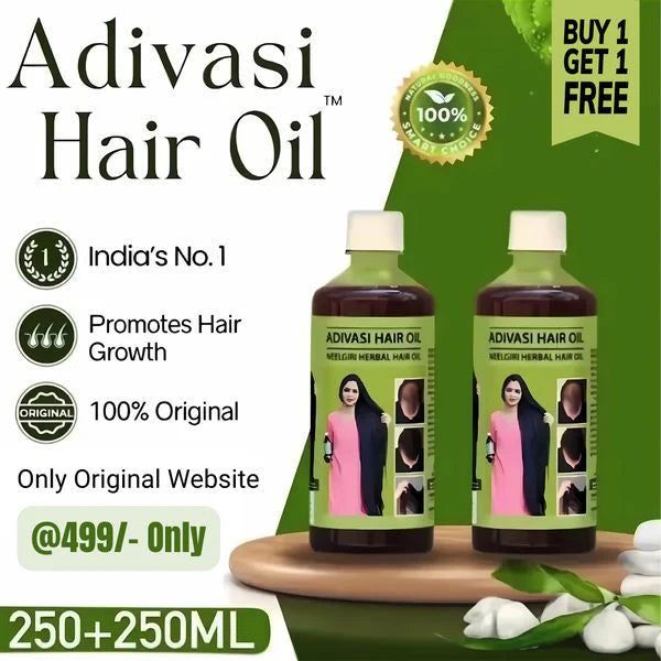 Adivasi Neelgiri Herbal Hair Oil Buy 1 Get 1 Free🎁 4.9⭐⭐⭐⭐⭐ (999+)