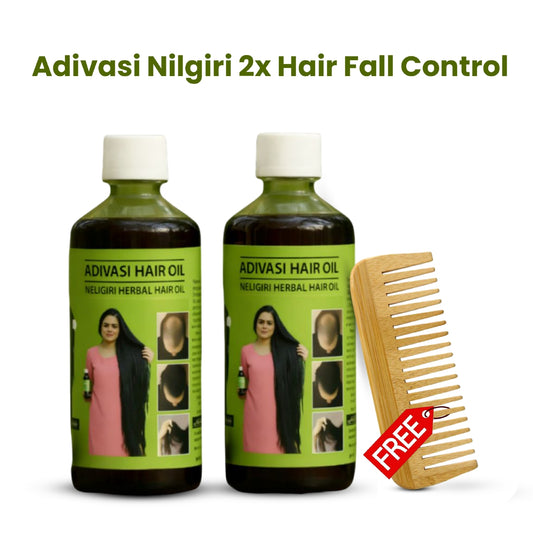 Adivasi Neelgiri Herbal Hair Oil Original (Pack of 2) | 🎁FREE Neem Wooden Comb🎁