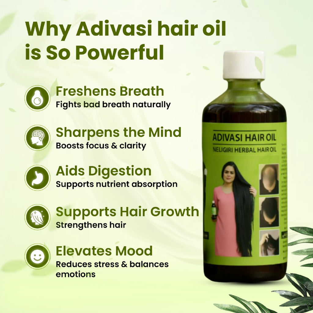Adivasi Neelgiri Herbal Hair Oil Buy 1 Get 1 Free🎁 4.9⭐⭐⭐⭐⭐ (999+)